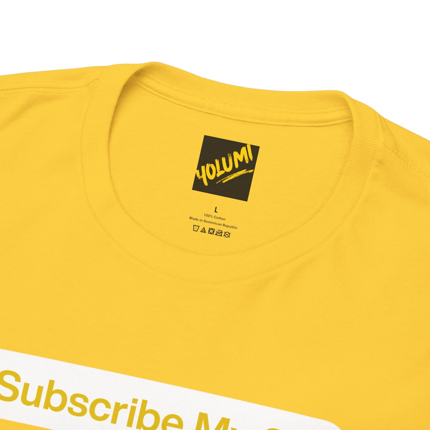 "Subscribe My Soul" – Bold Yellow Abstract Women’s Tee