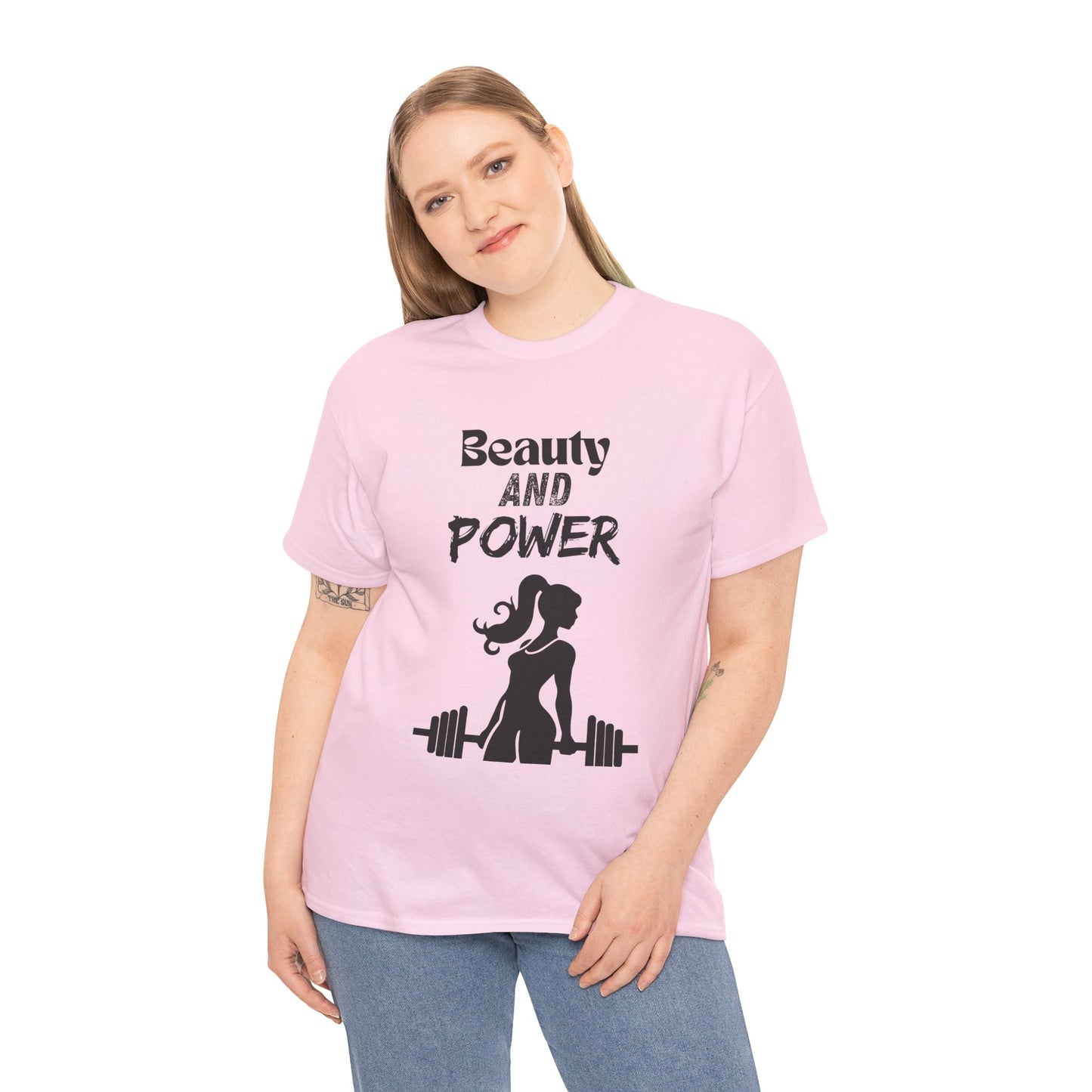 Beauty and Power Premium Women Heavy Cotton Tee beach t shirt