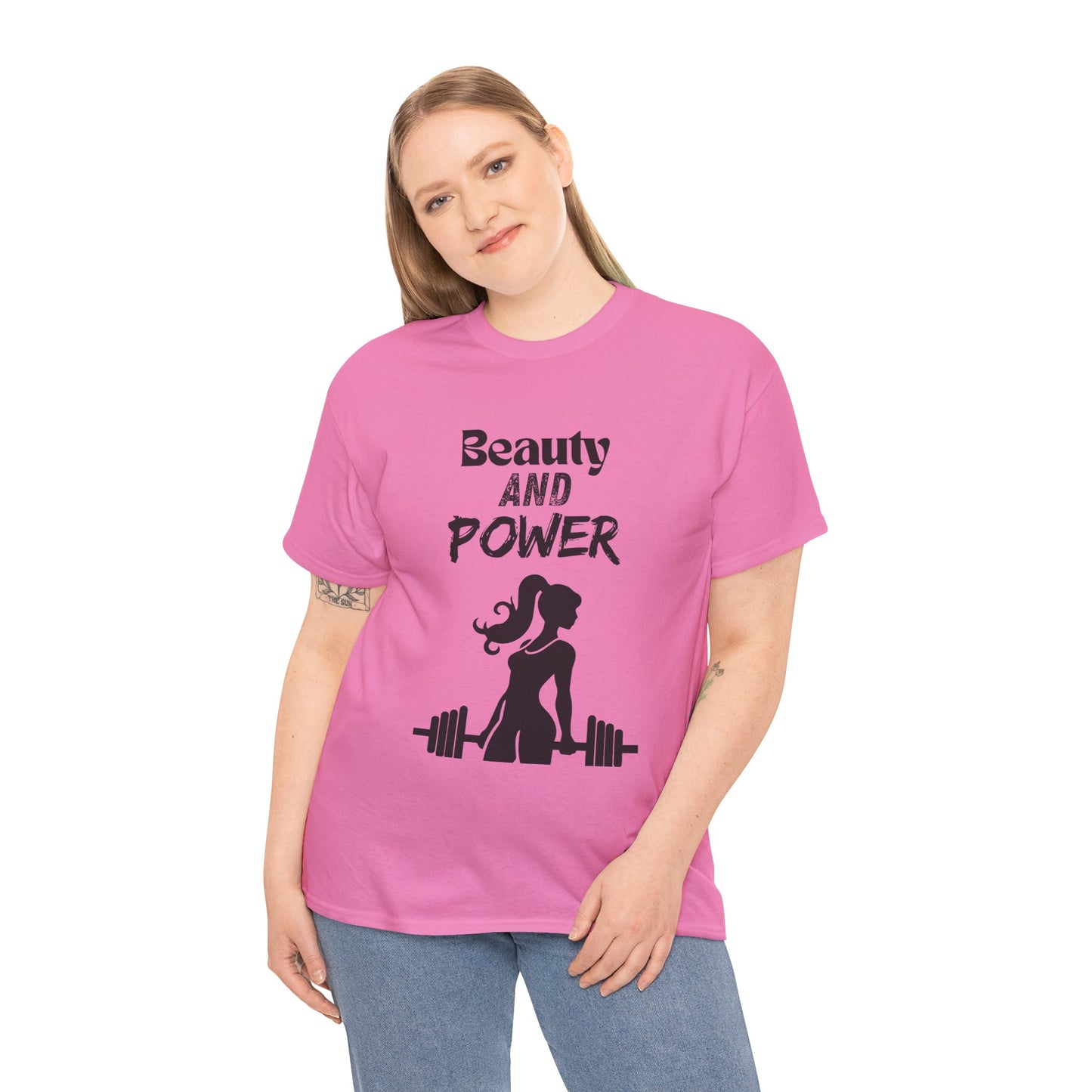 Beauty and Power Premium Women Heavy Cotton Tee beach t shirt