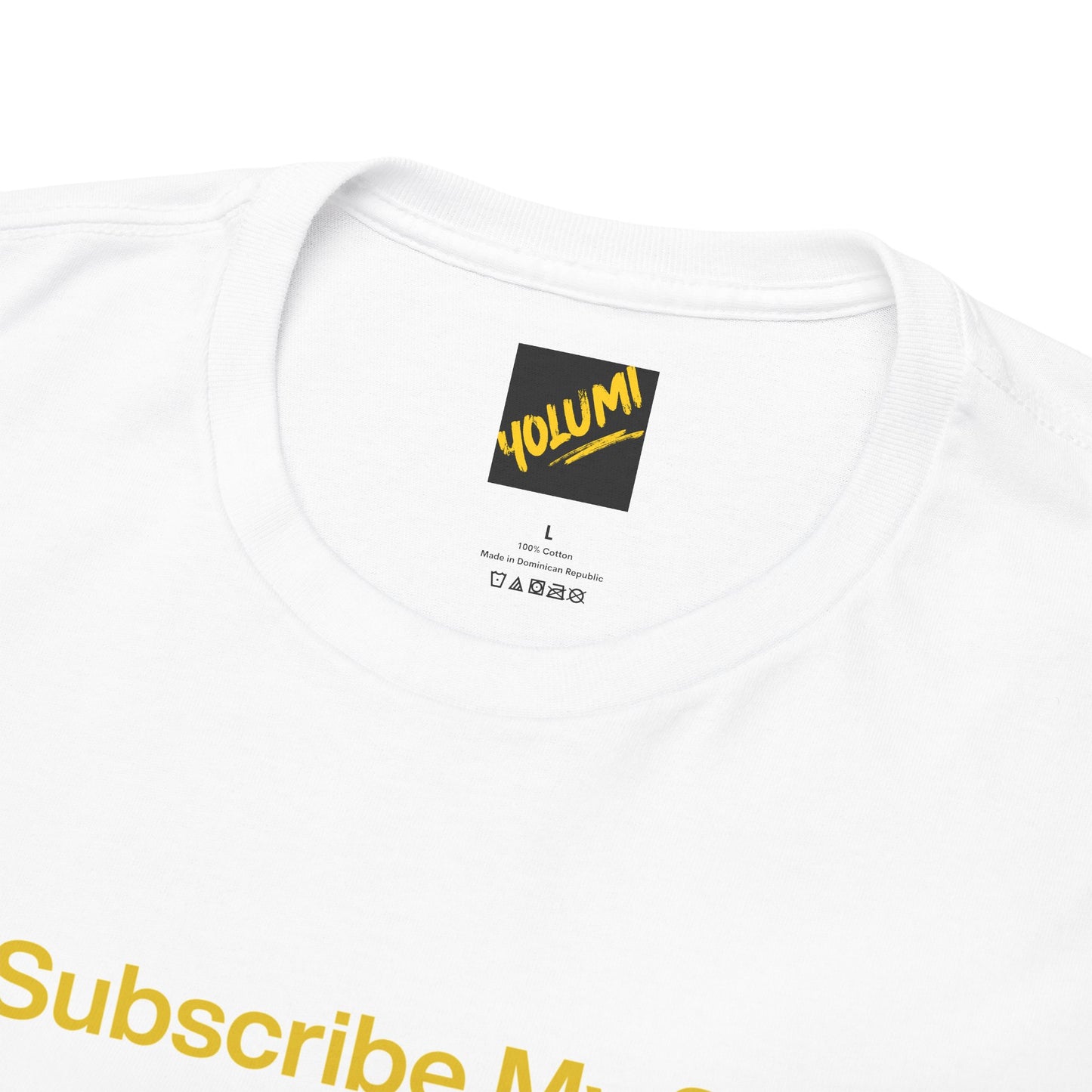 "Subscribe My Soul" – Bold Yellow Abstract Women’s Tee