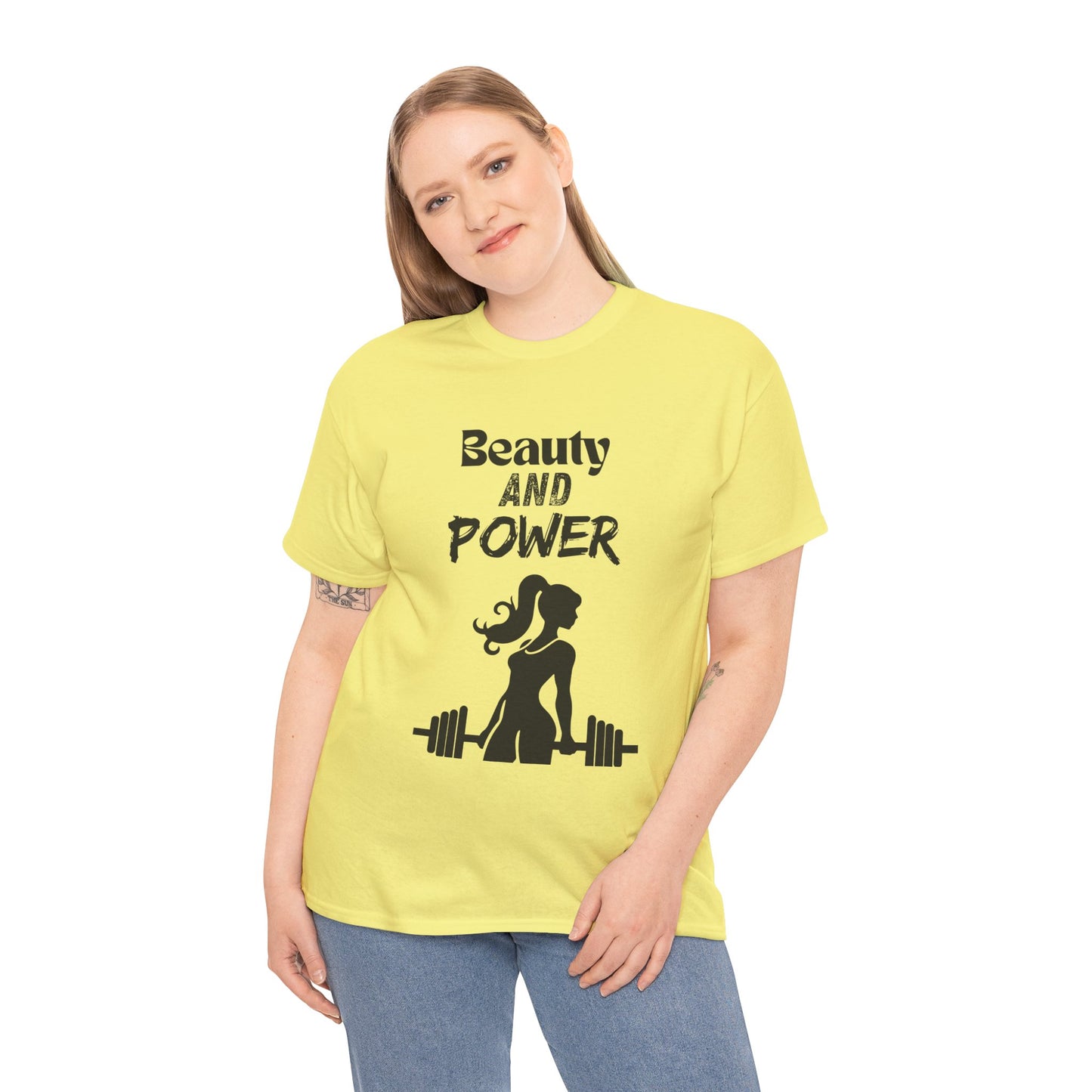 Beauty and Power Premium Women Heavy Cotton Tee beach t shirt