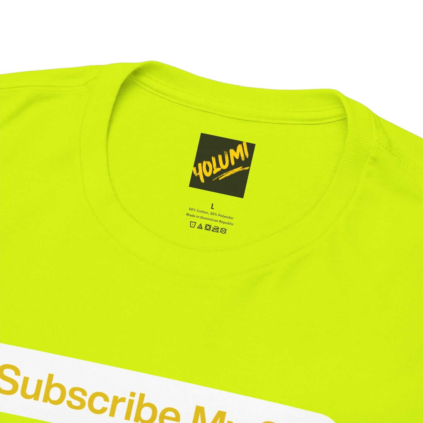 "Subscribe My Soul" – Bold Yellow Abstract Women’s Tee