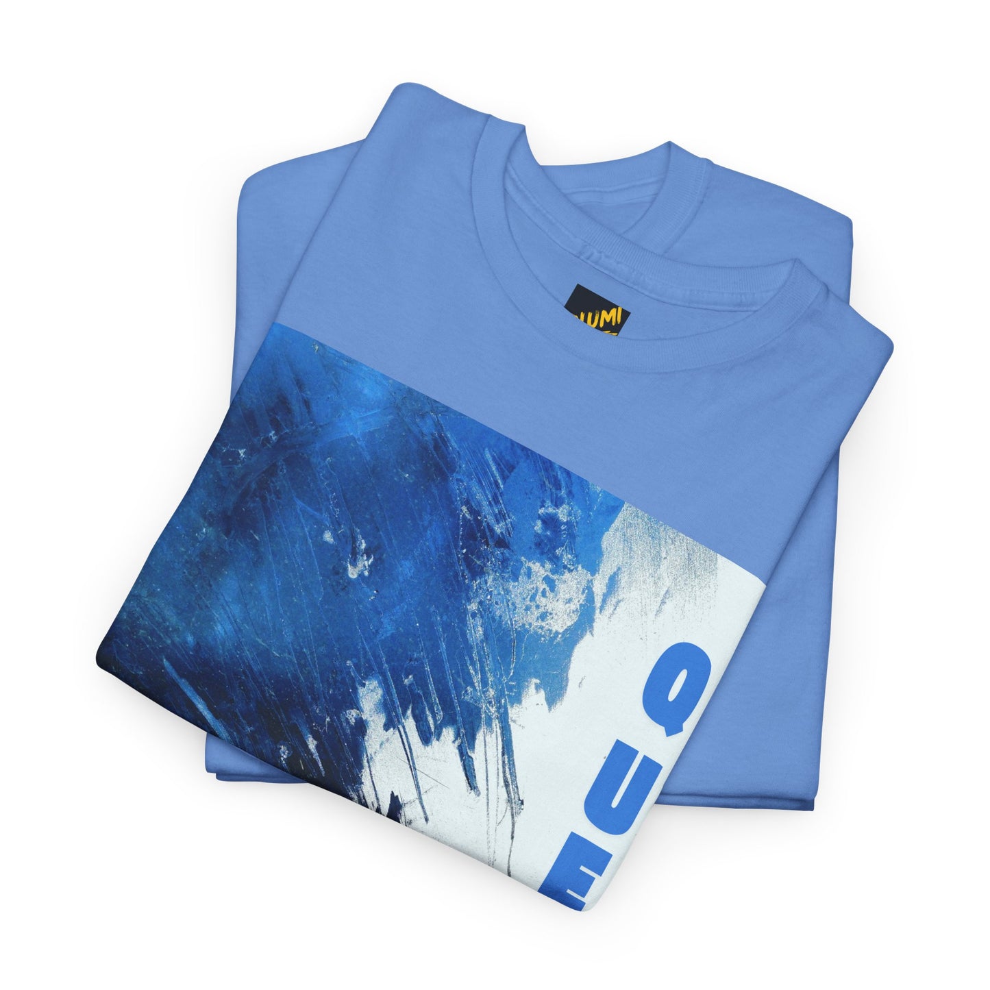"Queen" – Blue Abstract Art Tee for Women