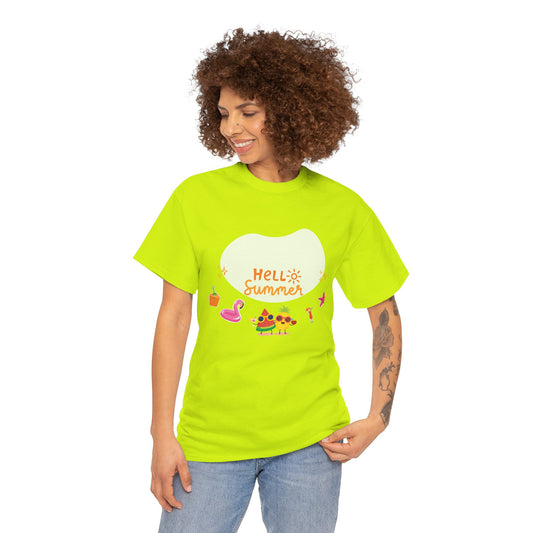 Hello Summer Premium Unisex Heavy Cotton Tee beach t shirt
