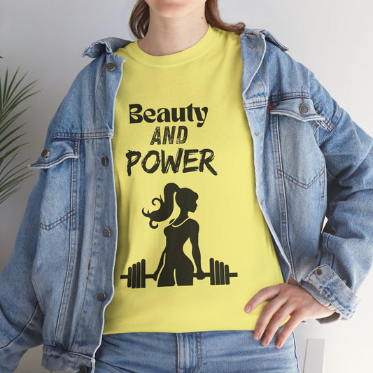 Beauty and Power Premium Women Heavy Cotton Tee beach t shirt