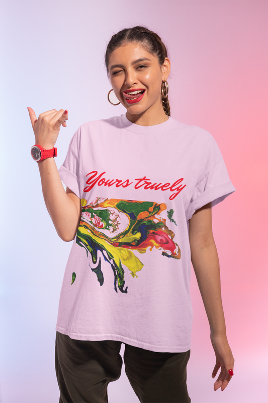 "Yours Truely" – Abstract Art Women’s Tee