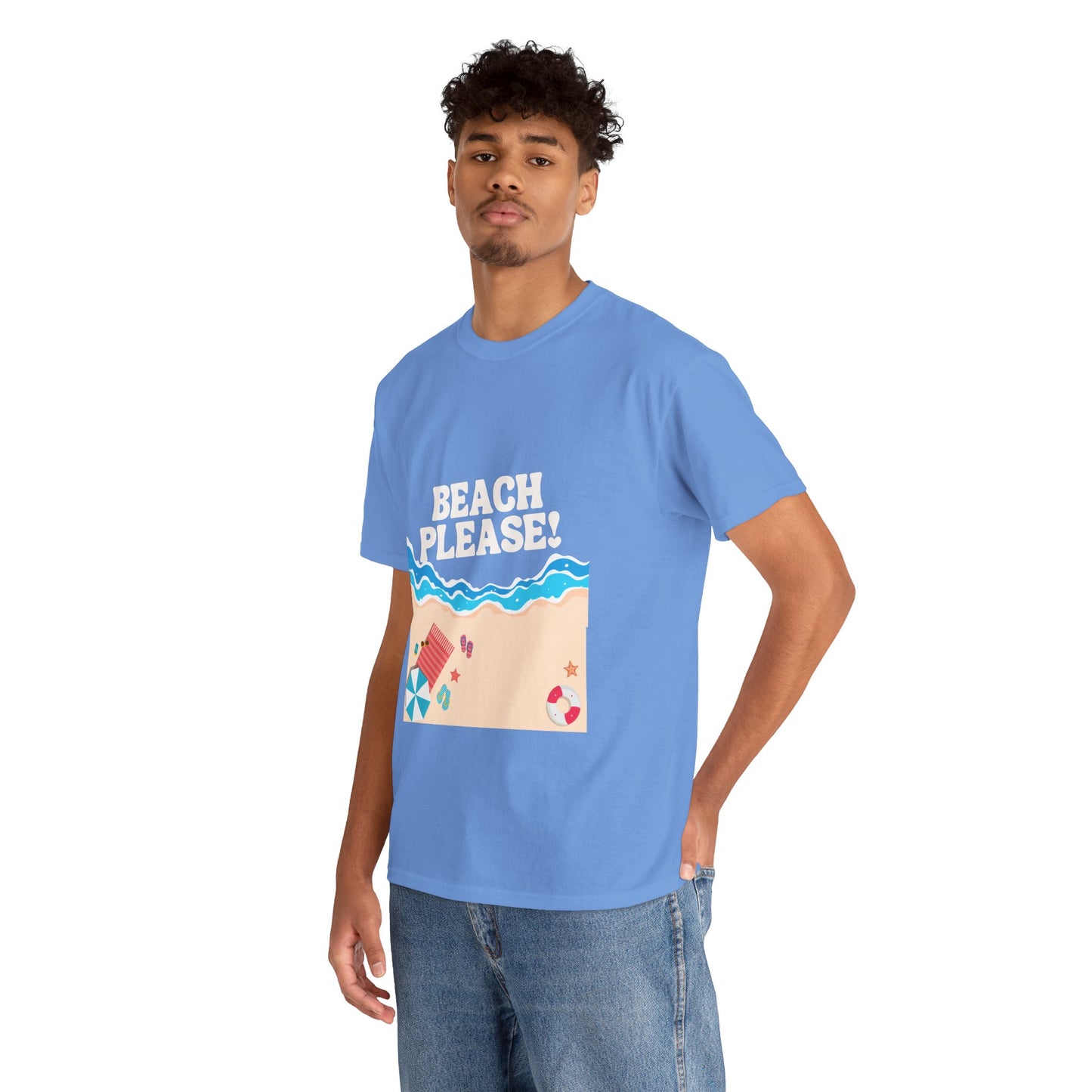 Beach Please Unisex Heavy Cotton Tee beach t shirt