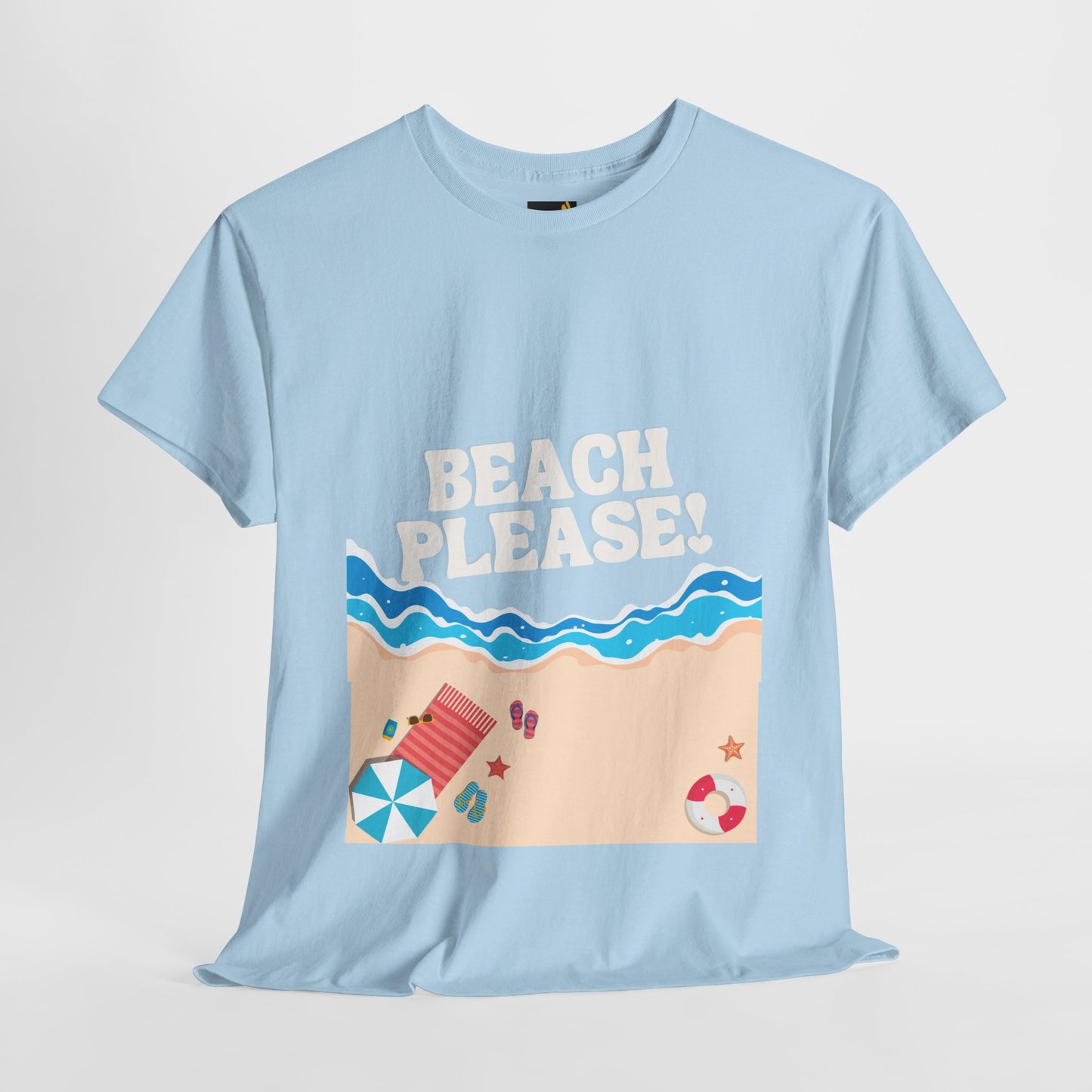 Beach Please Unisex Heavy Cotton Tee beach t shirt