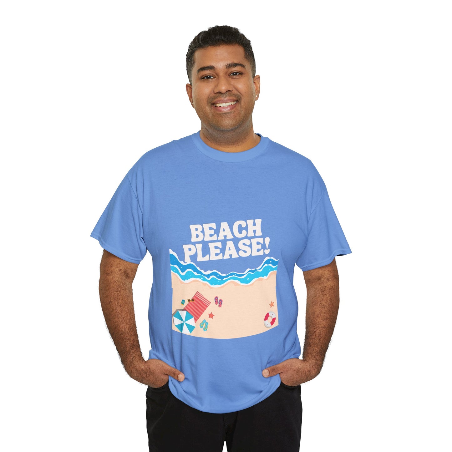 Beach Please Unisex Heavy Cotton Tee beach t shirt