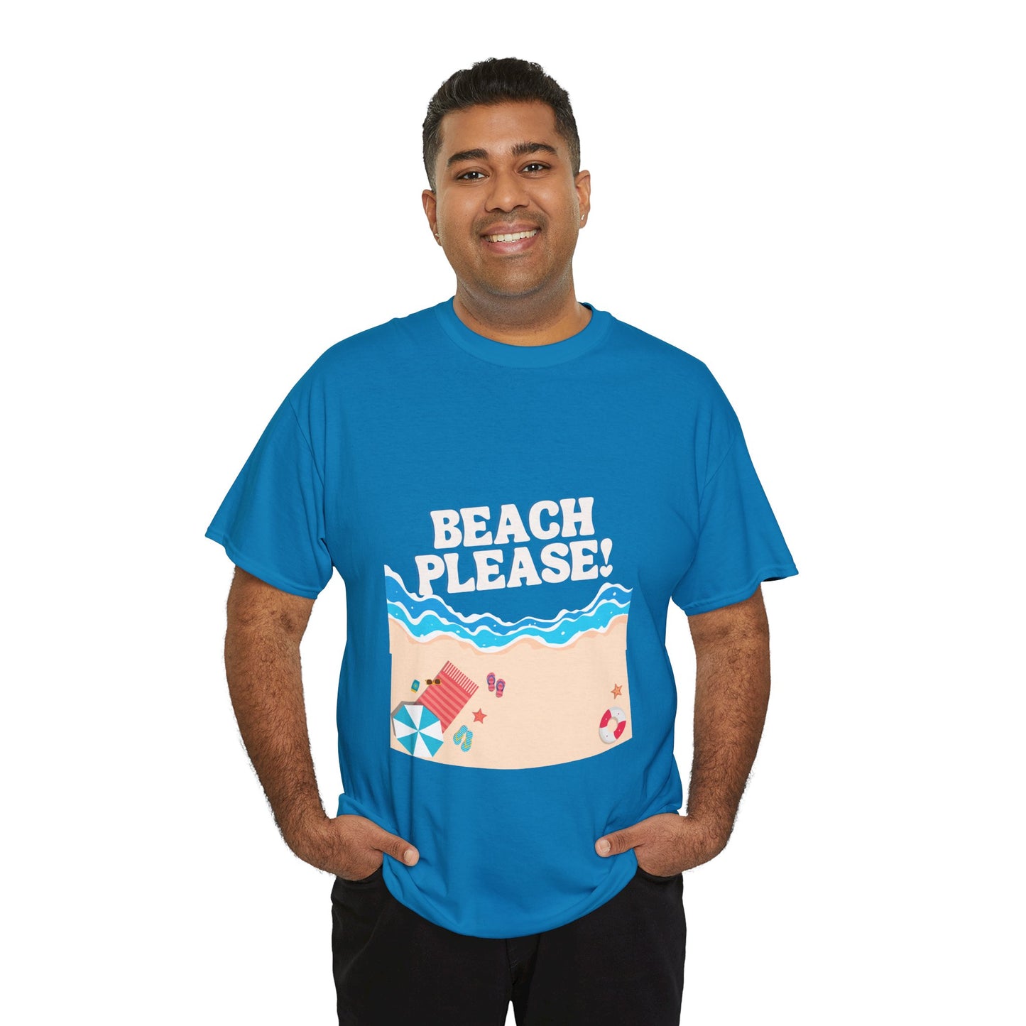 Beach Please Unisex Heavy Cotton Tee beach t shirt
